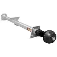 KNOTT VGB15MV fékezett tengely pótkocsihoz/szállítóhoz 1550kg 1616mm 2110mm 5x112
