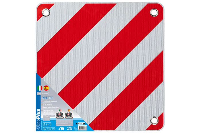 ProPlus 361234V01 hátsó figyelmeztető tábla kétoldalas tábla 50x50cm