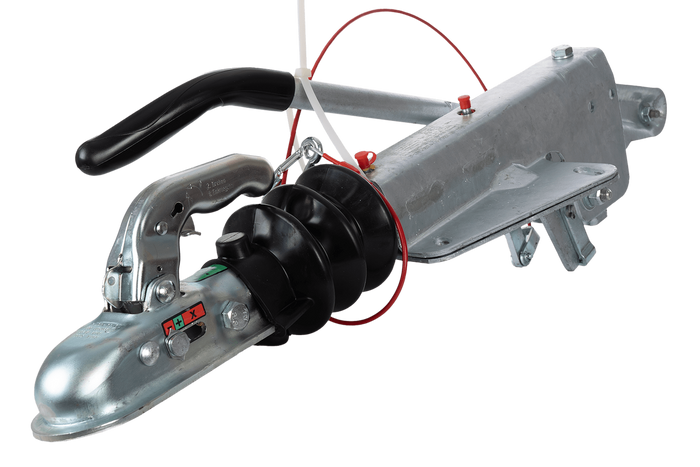 KNOTT KF20A ráfutószerkezet K20B vonóhoroggal 2000 kg-os pótkocsihoz V-típusú vonórúddal