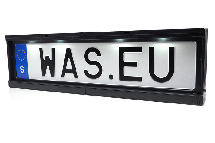 Rendszámtábla keret LED világítással WAŚ W253 2100 12/24V kábel 2m