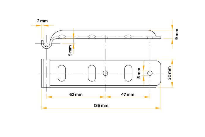 WINTERHOFF BVG 10-A oldalsó vonóhorog tartó pótkocsi oldalsó vonóhoroghoz