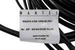 MANTES elektromos szerelés, csónak utánfutó kábelköteg, 9,5 m, 13 tűs csatlakozó, 2x5 tűs bajonettzár