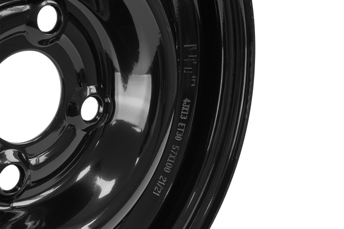 Acélfelni UNITRAILER utánfutóhoz, fekete, 4Jx13"H2, 4x100 ET:30