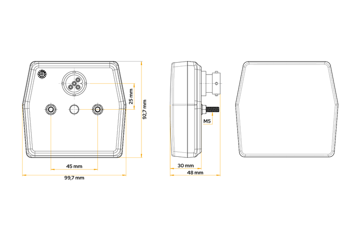 FRISTOM FT-222 LED hátsó lámpa 4 funkciós univerzális