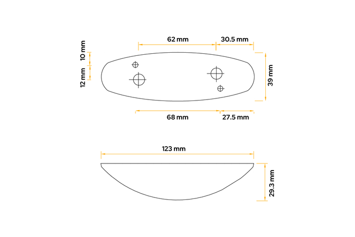 ASPÖCK FLEXIPOINT II univerzális helyzetjelző lámpa fekete házban