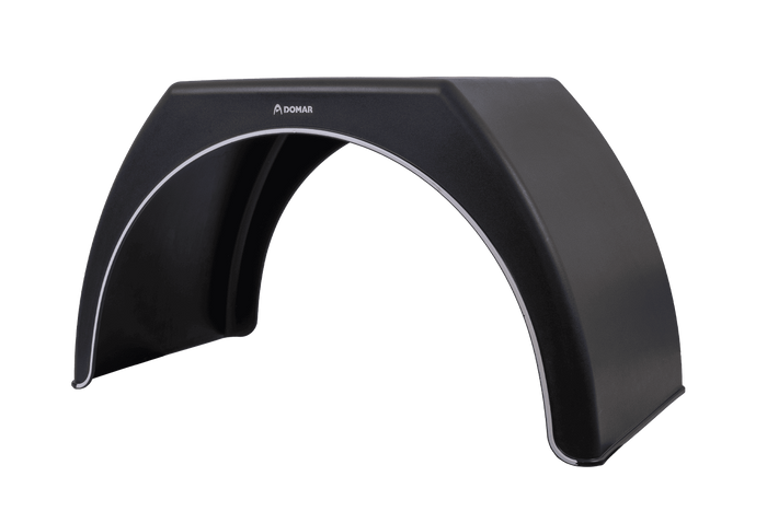 Dupla sárvédő pótkocsihoz 15-16" DOMAR DK3120 lapos kerékív 1000/510mm fehér felnivel