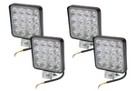 Négy darabos LED munkalámpa szett, reflektorral, HERMON EL042, 16xLED, 3840lm