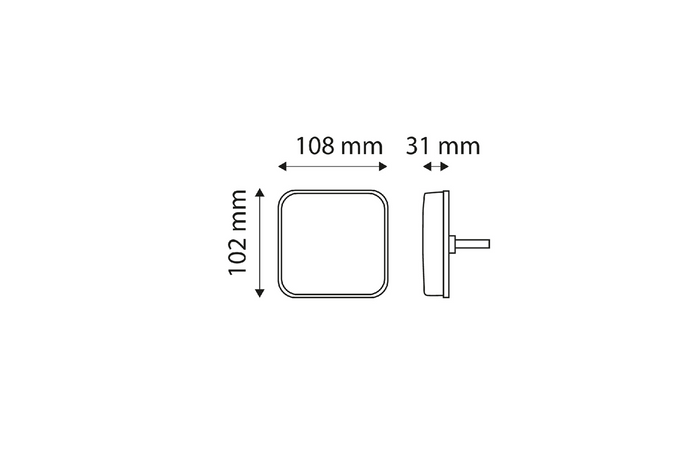 TT TECHNOLOGY TT.12523L+TT.12523P LED hátsó lámpák 4 funkcióval bal+jobb