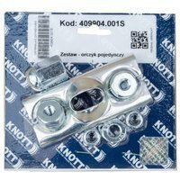 KNOTT egytengelyes pótkocsihoz való, egyetlen fékkábellel ellátott vonóhorog