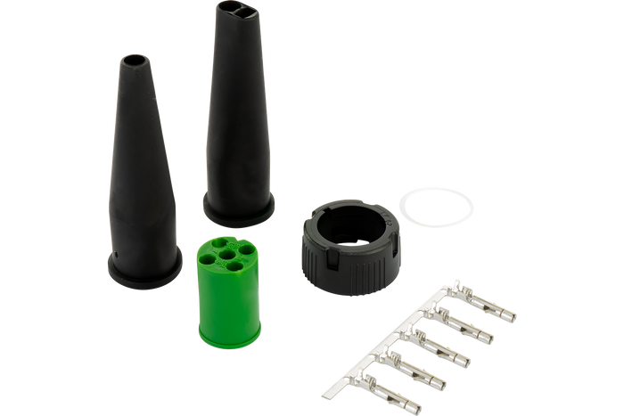 ASPOCK csatlakozó pótkocsi hátsó lámpáihoz bajonettzáras, 5 tűs anya