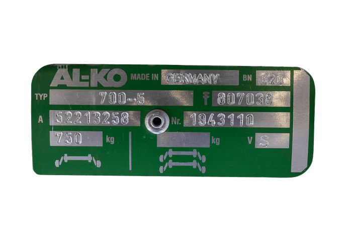 AL-KO OPTIMA fékezetlen hajóutánfutó tengely 750kg 1070mm 1380mm 4x100