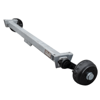 KNOTT VGB13 fékezett tengely pótkocsihoz/autószállítóhoz 1350kg 1400mm 1850mm 5x112