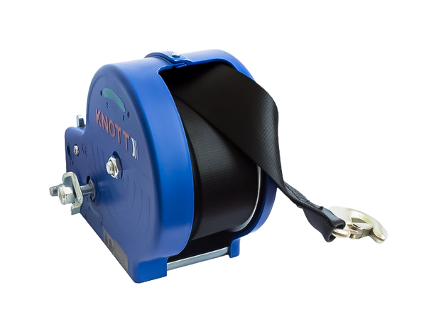 Kézi csörlő KNOTT 1150 kg-os pótkocsihoz, hevederrel
