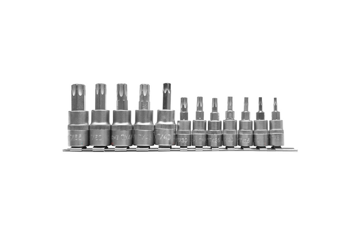 Tizenkét darabos TORX kulcskészlet sínre szerelve YATO YT-04331
