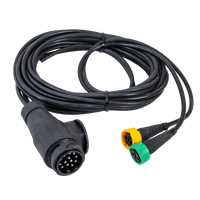 MANTES elektromos szerelés, utánfutó kábelköteg, 4m, 13 tűs csatlakozó, 2x5 tűs bajonettzár