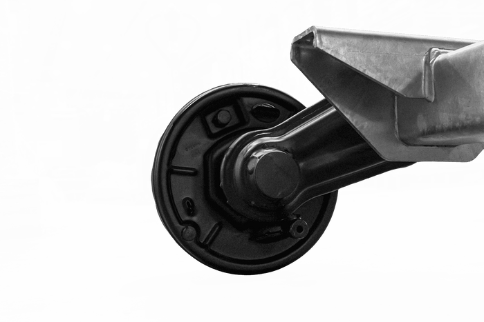 KNOTT VGB13-M fékezett tengely pótkocsihoz/szállítóhoz 1350kg 1750mm 2250mm 5x112