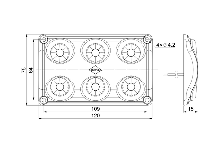 HORPOL LWD2185 LED 180lm belső autólámpa