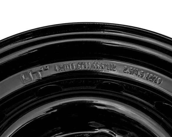 Acélfelni UNITRAILER utánfutóhoz, fekete, 4.5Jx13"H2, 5x112 ET:30