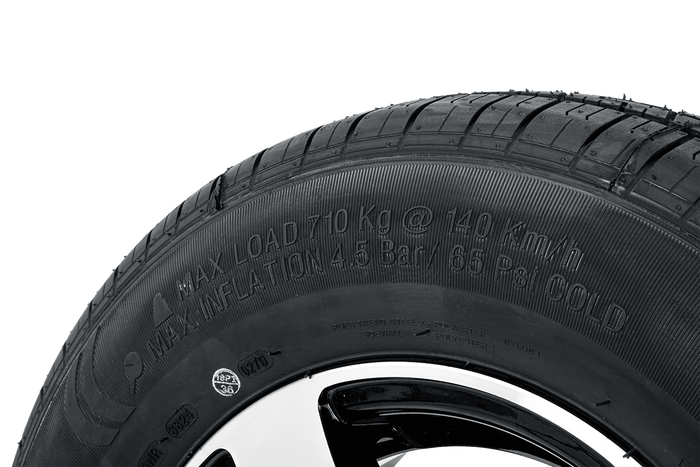 Erősített pótkocsi kerék KENDA GUMIABRONCS 165/80 R13C 96/94N ALU FELNI STARCO polírozott 5Jx13"H2 4X100 ET:30
