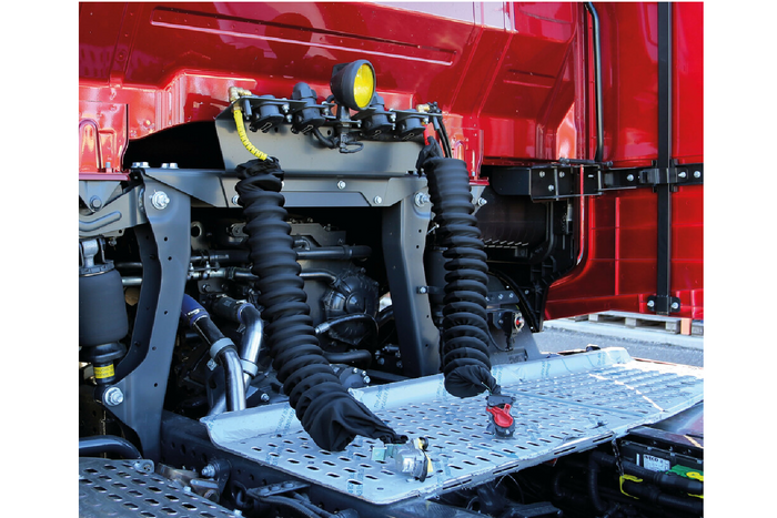 LAMPA Truck-Tights spirálkábelvédő 97170 flexibilis hüvely piros 220 cm átmérő 11 cm