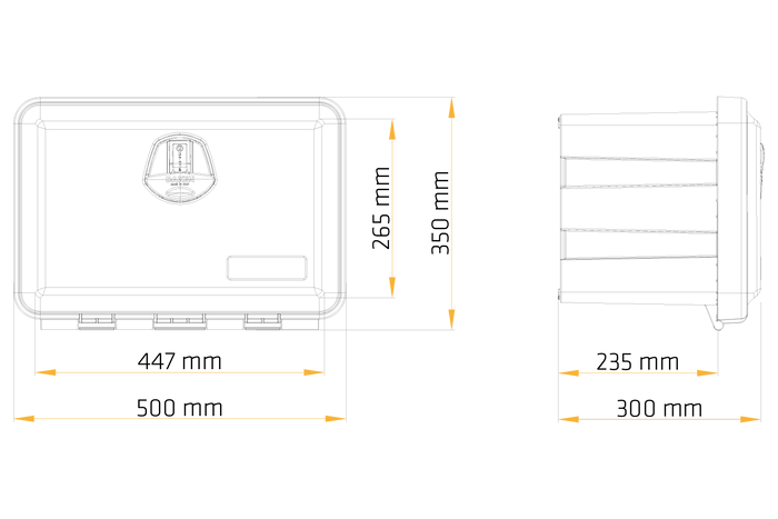 DAKEN 81100 JUST szerszámosláda 500x350x300mm 27l