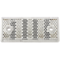 Téglalap alakú lyukas reflektor FEHÉR DOBPLAST 76x34mm reflektor
