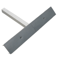 OUTLET UNITRAILER lapos oldaltámasz, hossz 59cm, magasság 40cm, csónakutánfutóhoz, SZÜRKE