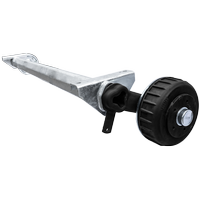 AL-KO EURO fékezett tengely pótkocsihoz/autószállítóhoz 1800kg 1200mm 1700mm 5x112