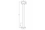 UNITRAILER fix tartó 150 kg-os platós pótkocsihoz 48mm 685mm