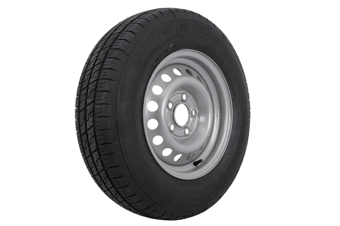 Megerősített pótkocsi kerék KENDA GUMIABRONCS 185/80 R14C 104/102N KENDA FELNI 5.5Jx14"H2 5x112 ET:30