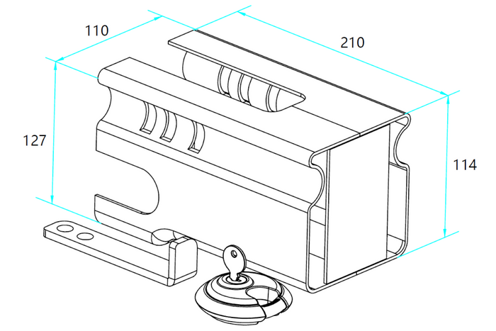 A pótkocsi vonóhorogjának rögzítése UNITRAILER TRAILER PRO-BOX III