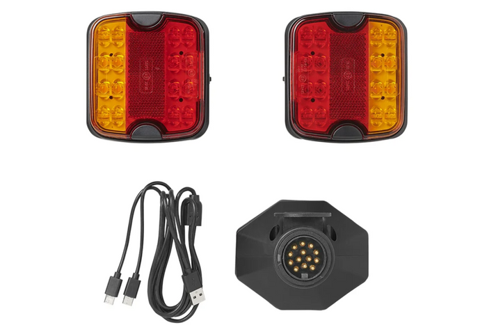 ProPlus LED 13 tűs hátsó lámpák 4 funkcióval, bal + jobb, mágneses, bluetooth-os
