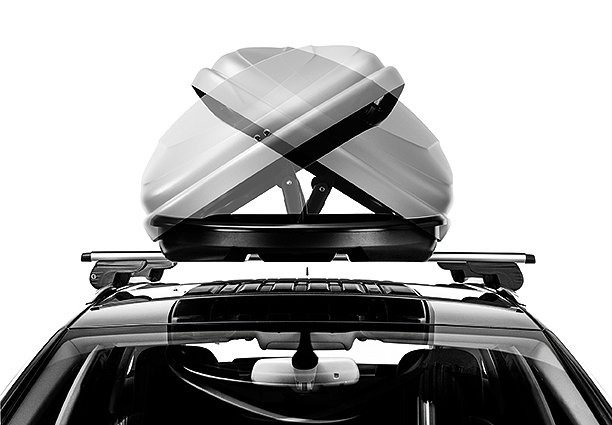 Inter Pack Traxer 8.6 tetőbox, fekete metálfényezéssel