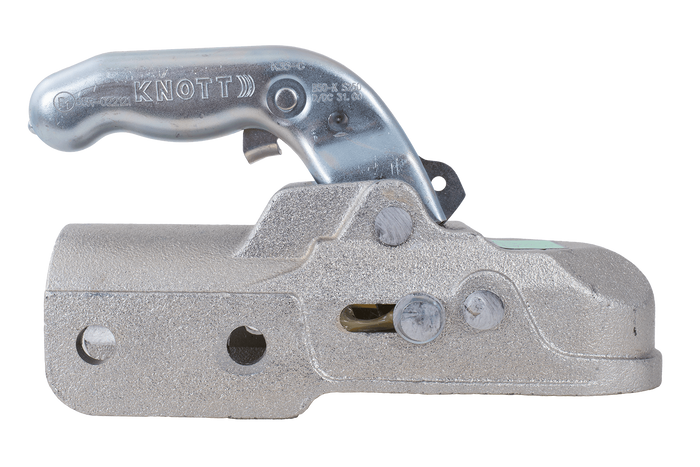 KNOTT K35-C gömbfejű vonóhorog 3500 kg-os pótkocsihoz, 60 mm-es öntöttvas csővonórúddal 