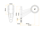FRISTOM FT-009C LED univerzális helyzetjelző lámpa gumikaron