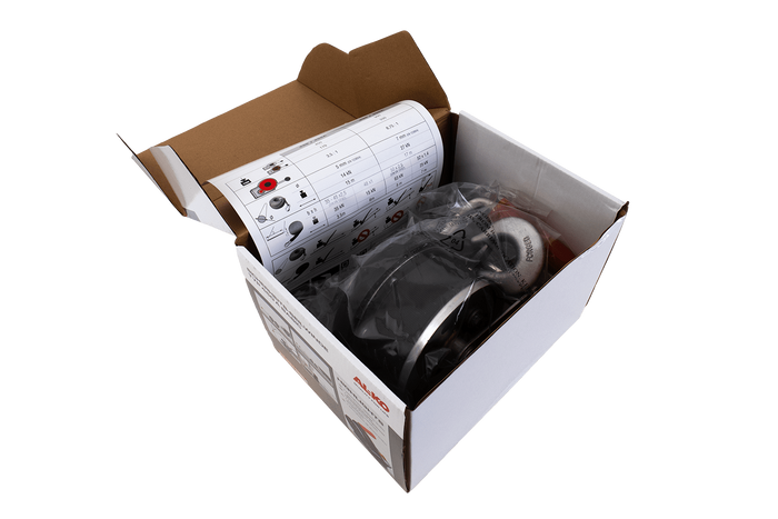 Kézi csörlő AL-KO utánfutóhoz 450 kg-os, 6 m-es hevederrel, fékkel és automatikus letekerccsel