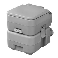 ProPlus 370415V01CR hordozható kemping WC, szürke, 10/20 literes