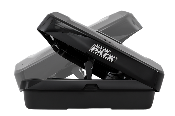 Inter Pack Monsun PRO M tetőbox, fekete metálfényezéssel
