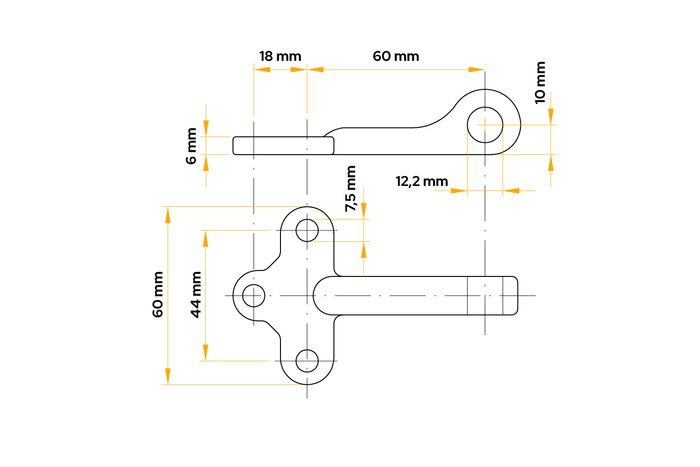 WINTERHOFF WVG 10-A oldalsó vonóhorog tartó pótkocsi oldalsó vonóhoroghoz