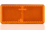 Téglalap alakú öntapadós reflektor ORANGE WAŚ 96x42mm fényvisszaverő