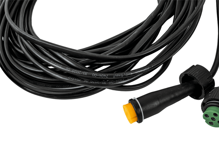 ASPÖCK elektromos szerelési kábelköteg utánfutóhoz 4,5 m 7 tűs bajonettzáras csatlakozó 2x 5 tűs