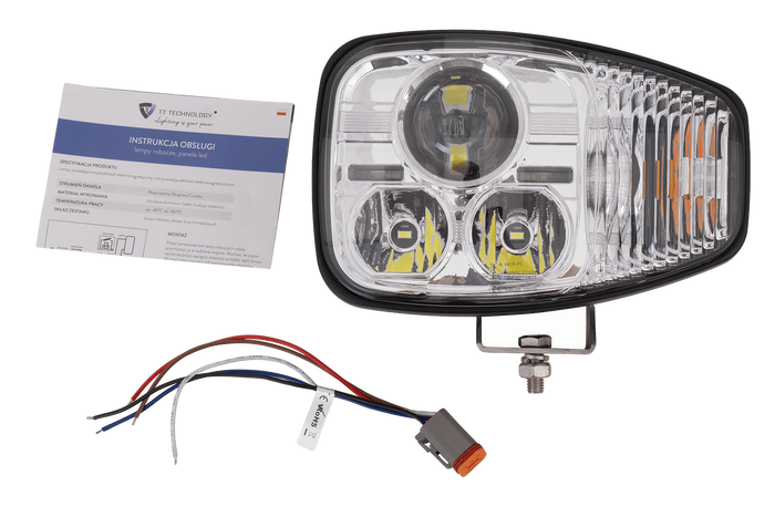 TT Technology TT.16610-L+TT.16610-P LED fényszórók 3 funkcióval 21xLED 4450lm bal+jobb JCB/Cat/Manitou/Volvo/Terex traktorokhoz