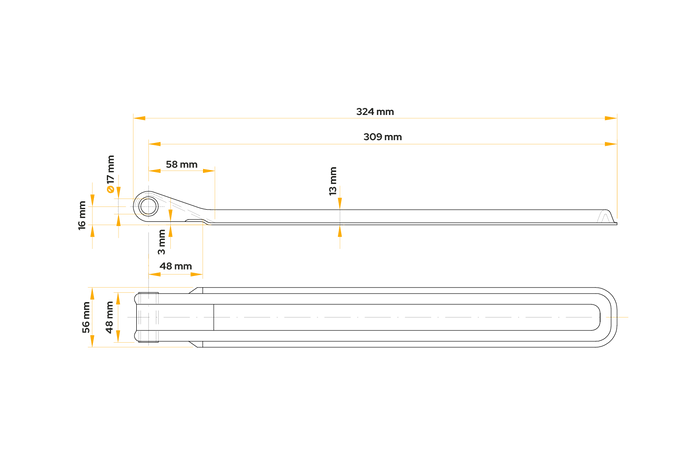 WINTERHOFF BSCH 10-320 pótkocsi oldalsó zsanér pótkocsi oldalra szereléshez