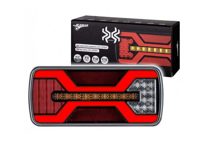 KAMAR X-SPIDER L2424 LED hátsó lámpa 5 funkciós univerzális