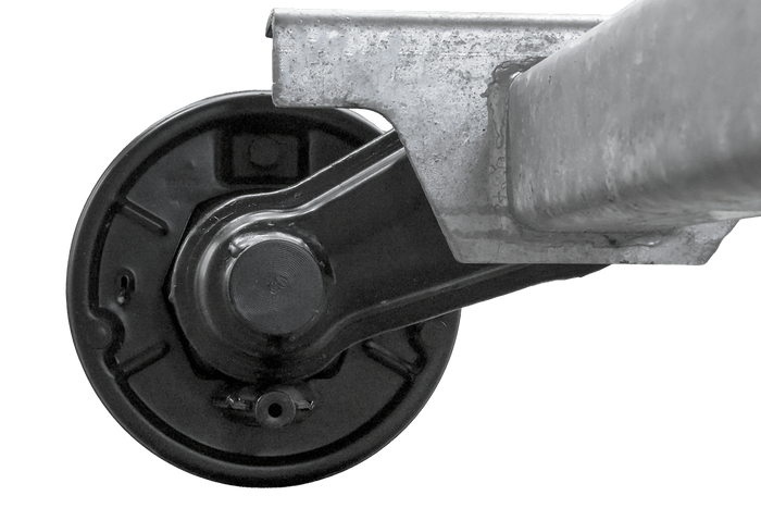 KNOTT VGB13M fékezett tengely pótkocsihoz/autószállítóhoz 1350kg 1510mm 1880mm 5x112