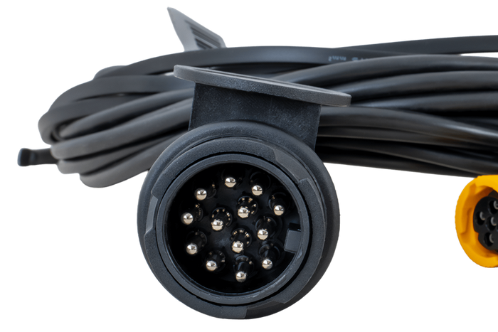 MANTES elektromos szerelés, utánfutó kábelköteg, 5,2 m, 13 tűs csatlakozó, 2x5 tűs bajonettzár