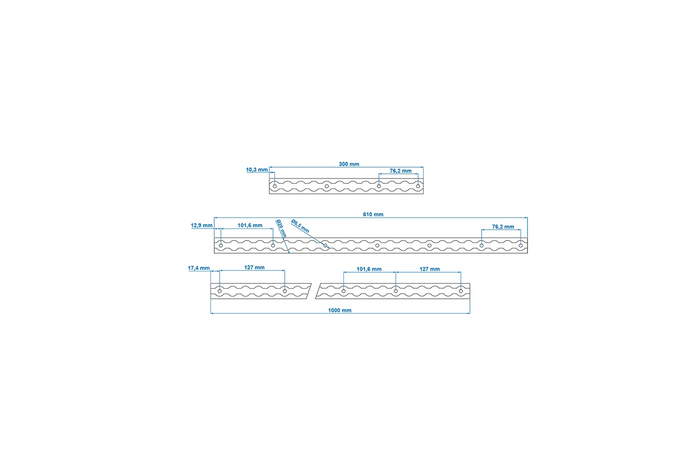 ProPlus 342172 repülőgép-rakodósín, alumínium rakománysín, 30 cm