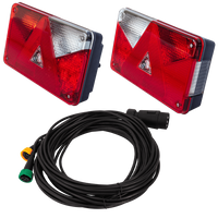 ASPÖCK hátsó lámpák + MANTES 7m-es 7 tűs kábelköteg