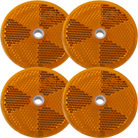 Kerek narancssárga reflektorok lyukakkal DOBPLAST 60mm SET 4x reflektor
