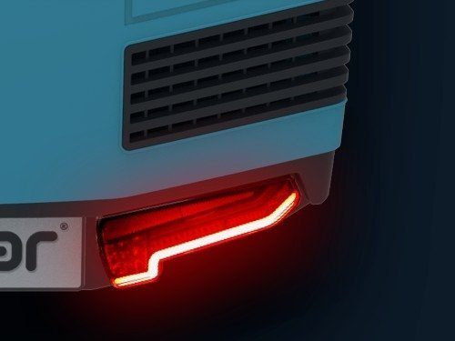 Vonóhorogra szerelhető csomagtartó doboz V3 szürke LED kiadás
